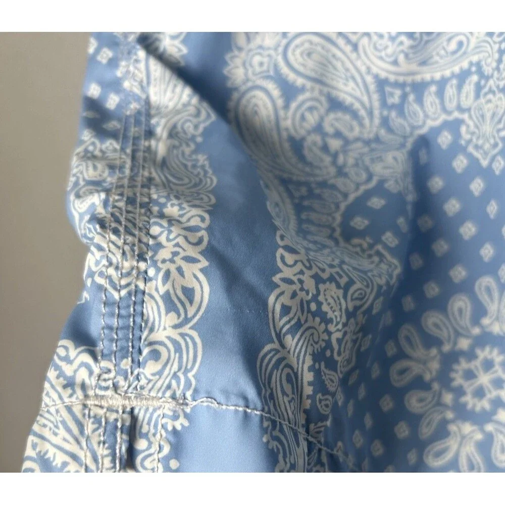 Slate & Stone Blue Paisley Swim Trunks | Resort Beach Shorts‎ | Size L